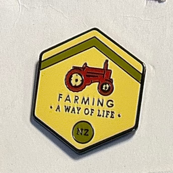 Enamel pin - farming