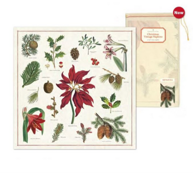 Napkins - Christmas botanicals